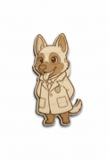Belgian Malinois Doctor – Wood Magnet