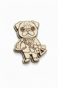 Pug Architect – Wood Magnet