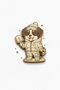 Bernese Mountain Dog Snow Removal Technician – Wood Magnet