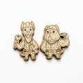 Doberman & Cane Corso Construction Workers – Wood Magnet Duo