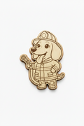 Dachshund Firefighter – Wood Magnet