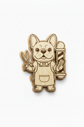 French Bulldog Barber – Wood Magnet
