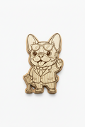 French Bulldog Nightclub Bouncer – Wood Magnet