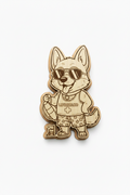 German Shepherd Lifeguard – Wood Magnet