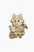 German Shepherd Treasure Hunter – Wood Magnet