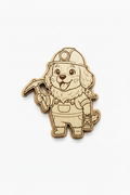 Golden Retriever Coal Miner – Wood Magnet