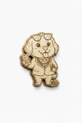 Golden Retriever Crypto Millionaire – Wood Magnet
