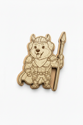 Great Pyrenees Viking Warrior – Wood Magnet