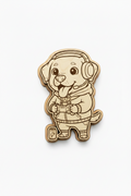 Labrador Gamer – Wood Magnet