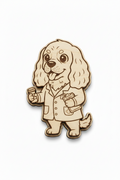 Cocker Spaniel Pharmacist – Wood Magnet