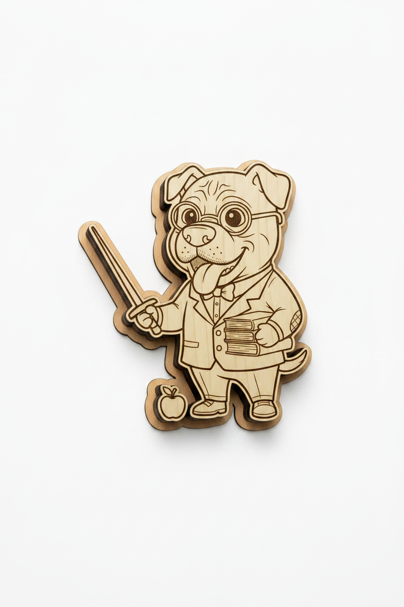 Rhodesian Ridgeback Teacher – Wood Magnet