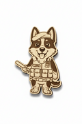 Husky Security Guard – Wood Magnet