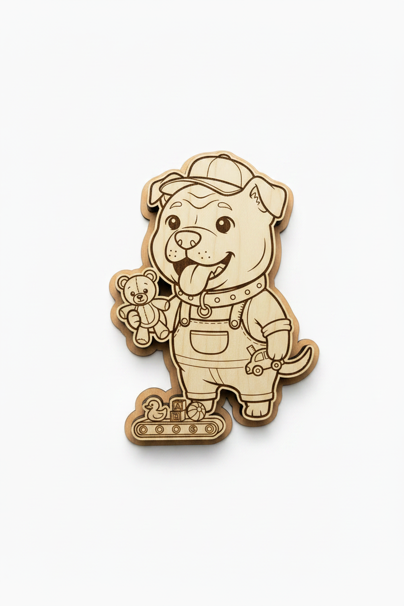 American Bully Toy Manufacturer – Wood Magnet