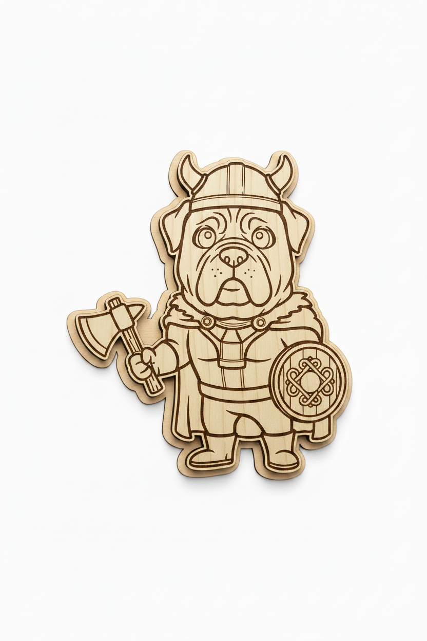 Cane Corso Viking – Wood Magnet