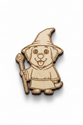 Labrador Wizard – Wood Magnet