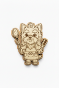 Yorkshire Terrier Beauty Salon Owner – Wood Magnet